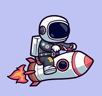 Club Uptime Rocket Mascot